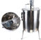 Elektrische Honigschleuder mit Glasabdeckung 4 Rahmen,Waben Honig Edelstahl Imkerei Schleuder Geschwindigkeit einstellbar Professional Honey Honig Extractor für Hobbyimker Imker Bienenzucht