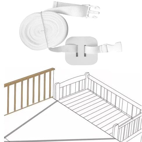 Idota Beistellbett Befestigung 8M Beistellbett Gurt Babybett, Gurt Beistellbett Boxspringbett zu Verankern