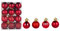 24 Stück Weihnachtskugeln Set 3cm Weihnachtskugel Christbaumkugeln, Weihnachtsbaum Kugel Dekoration Weihnachtskugeln für Weihnachtsbaum, Hochzeit, Partys, Wohnkultur, DIY Dekoration (A#rot)