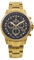 LOUIS XVI Palais Royale 1094 - Ø 43 mm - Herren Uhr - Wasserdicht - Uhr Vergoldet - Armband Gold - Zifferblatt Schwarz - Schweizer Quarzwerk