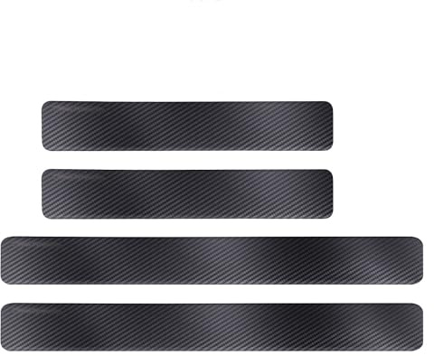 BIXUFA 4PCS Car Door Sill Protector for Toyota Corolla Touring Sports XII (E210) 2022-, Carbon Fiber Threshold Protective Sticker Scuff Kick Plates Film Car Sill Protectors Strips