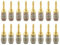 Nakamichi FanLock Excel-Serie 24 Karat vergoldeter Bananenstecker, 10 AWG – 18 AWG, 4 mm Dicke für Lautsprecherverstärker, Hi-Fi Stereo Heimkino Audiokabel Schnellanschluss, 16 Stück (8-Paare)