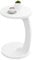 WOLTU Table d'Appoint en Forme de C, Table Salon Basse Ronde, Bout de Canapé, Basse Scandinave, en MDF, 38x55 cm, Blanc, BTS20ws