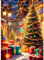 QENSPE 5D Weihnachts-Baum Diamond Painting Set für Erwachsene, Diamond Painting Weihnachts-Straße Diamond Art Malerei DIY Kristall Strass Diamant Kunst Handwerk für Anfänger Home Wand Dekor 30x40 cm