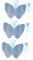 PACKOVE 3 Sätze Engelsflügel Halloween-feenflügel Kinderkleidung Kinder-mädchen-Kleidung Kostümzubehör Feenhafter Zauberstab Prinzessin Fee Kostüm Blumenfeenflügel Kinderanzüge Blue Stoff