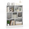COSTWAY Bücherregal mit 7 Fächern, Standregal mit 3 Ebenen, Würfelregal, Büroregal, Aufbewahrungregal für Wohnzimmer, Schlafzimmer, Arbeitszimmer, Büro, 80 x 24 x 104 cm (Weiß)