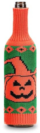 Halloween Wine Bottle Covers Knitting Wine Bags Decoration Pumpkin Skull Spiders Bottle Sleeve Holiday Parties Supplies