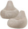 Icon Dalton Sitzsack Cord, Beige, 2er-Pack, Gaming Sitzsack Erwachsene mit Füllung, Bean Bag, Cord Sessel, Lounge Sessel, Lounge Stuhl, Schlafzimmer, Wohnzimmer, Wohnzimmer Möbel