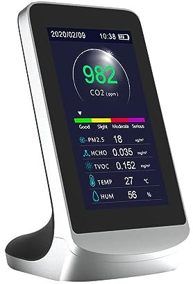 Partikelzähler zur Überwachung der Luftqualität Indoor-Multifunktions-Luft-TVOC-Gasqualitätsmonitor CO2-Kohlendioxid-Sensor-Analysator-Messgerät mit hoher Empfindlichkeit