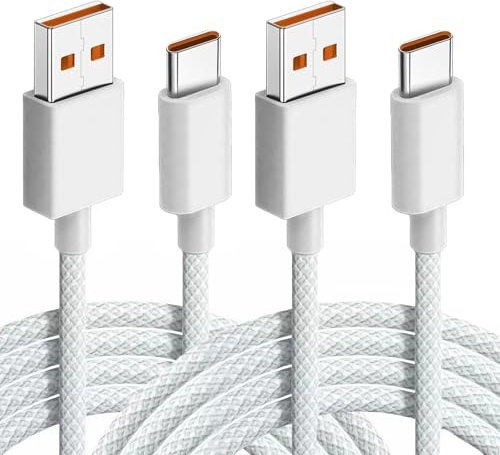 REBUCINA 2 PCS USB C Charge Turbo Cable for Xiaomi,USB C Cable for Xiaomi Lite/13/13 Pro/12T/12 12X/11T Mi 10 10T,Redmi Note 11 Pro+ 5G/11 Pro/11/10 9 Pro 11S/12/10S,6A Fast Charge 2M