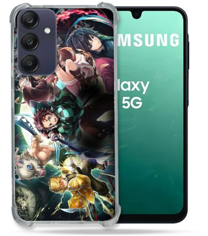 Cokitec Verstärkte Schutzhülle für Samsung Galaxy A16 5G Manga Demon Slayer Groupe