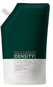 Philip Kingsley | Density Thickening Shampoo | For Thinning Hair and Loss | Fine, Fragile, Thin Hair, Thickener and Strengthener | Helps Volumize and Strengthen Folicles | 1000ml Refill Pouch