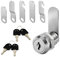 Mailbox Lock, Security Drawers Lock with 4 Keys, 5 Replacement Locking Plates, 20mm Dresser Lock, Cupboard Door Lock, Furniture Locker Lock, Post Box Locks, for Household, Office