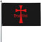 Garten Flagge Deus Vult Kreuzfahrer-Tempelritter-Kreuz Durable Dekoratives Banner Hof Sommer Außenbanner, Für Veranda, Partys, Bauernhaus, 90x150cm