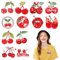 12 pcs Cherry Iron on Patches Sew Patches ，Sticky Repair Embroidered, Applique for Clothes, Dress, Hat, Jeans, DIY Accessories （Bright Vivid Colors）