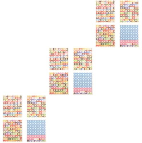 NUOBESTY 3 Sets Dmc Farbkarten Nummernaufkleber Runde Aufkleber Kreuzstich Etikettenaufkleber Markierungsnummernaufkleber Farbe Nummernaufkleber Kreisetiketten Etikettenaufkleber