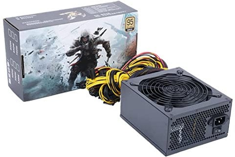 RORFFK 2000 W 2400 W 2600 W 180 V-260 V ATX ETH Bitcoin Mining Netzteil 95 % Effizienz, unterstützt 8 Display-Karten GPU für BTC Bitcoin Miner (2600 W 220 V)