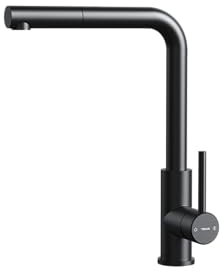 TEKA Grifo Cocina Monomando, Caño Alto Giratorio 360º, Maneral Extraíble, Aireador Eco Anticalcáreo, Acero Inoxidable AISI 304, Modelo UNI 9331