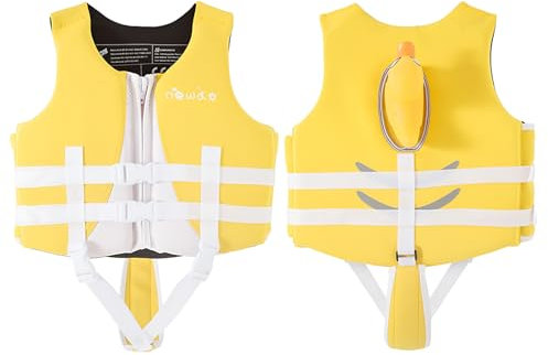 POIUIYQA Giubbotti di Salvataggio per bambini - Giubbini per Barca, gommone, Vela, imbarcazione per Navigazione
