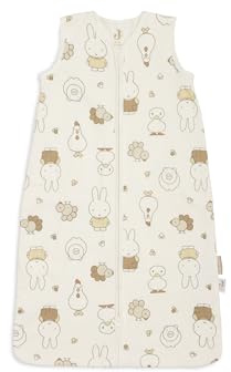Jollein Jersey Schlafsack Baby – 110cm – Miffy Family Farm – 100% Baumwolle – 0.5 TOG – Sommerschlafsack Baby – Mit Reißverschluss – Oeko-Tex Zertifiziert