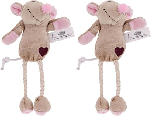 TRIXIE Plüschmaus, 4011905455792, beige, 11 cm (Packung mit 2)