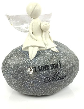 ukgiftstoreonline Beautiful Crafted Love You Mum Angel On Sentimental Pebble