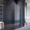 SONNI 110x200cm Walk in Duschwand, NANO ESG 8mm, Duschtrennwand Glaswand mit Stabilisator