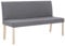 vidaXL Sitzbank mit Rückenlehne 139,5cm Klassisch Polsterbank Esszimmerbank Wartebank Bank Küchenbank Essbank Flurbank Wohnzimmer Hellgrau Polyester