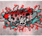 decomonkey - Papier Peint Panoramique Graffiti 350x256 cm - Décoration murale moderne – Tapisserie décorative pour chambre salon - Inscriptions murales de graffitis en anglais