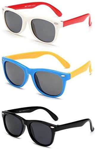 Boolavard Kids Polarized Sunglasses Rubber Flexible Shades for Girls Boys Age 3-15