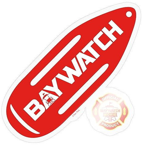 Spreadshirt Baywatch Rote Rettungsboje Sticker Aufkleber, 10 x 10 cm, Transparent glänzend