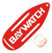 Spreadshirt Baywatch Rote Rettungsboje Sticker Aufkleber, 10 x 10 cm, Transparent glänzend