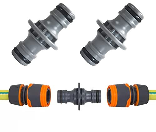 Raccordo Tubo Acqua Giardino,Connettore per Tubo da Giardino,Raccordi per Tubi Irrigazione,Raccordo Irrigazione,Connettore per Tubo,Connettore per Tubi,per Un Collegamento Sicuro del Tubo,2Pcs