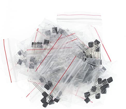 Hailege TO-92 Transistor sortierter Bausatz S9012 S9013 S9014 S9015 S9018 A1015 S8050 S8550 A42 A92 2N222 C1815 usw. 18 Vaues, je 10 Stück, insgesamt 180 Stück