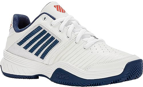 K-Swiss Performance Herren Court Express HB Tennis Shoe, White/Blue Opal/Lollipop, 44.5 EU