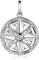 Materia Zirkonia Anhänger Silber 925 Damen Kompass KA-512-ohne Kette