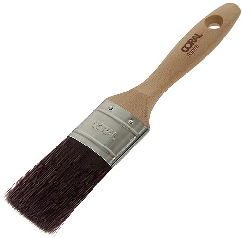 Coral 31742 Aspire 1.5 inch Paint Brush Professional Firm Straight Cut with Oval Profile for Fast Accurate Ultra-Smooth Finish with Trade Emulsion or Gloss FSC Wood Handle