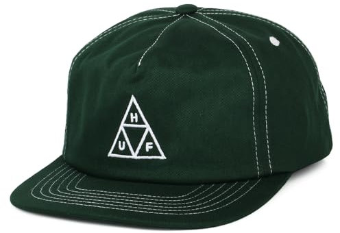 HUF Triple Triangle Unstrukturierte Snapback Cap - Kieferngrün-Weiß - Einheitsgröße
