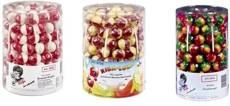 300 Küfa Lutscher Mix Lolly aus Brausekugel/Fruchtlutscher/Kibalutscher a 17g einzeln verpackte Kugel-Lollis