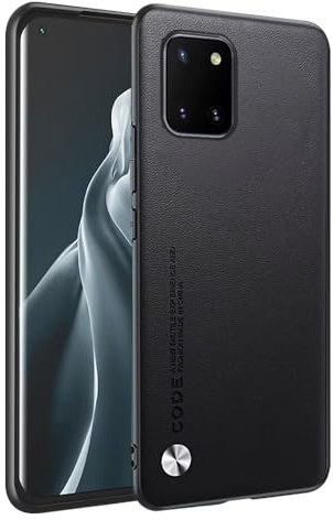 HONLEN Custodia per Samsung Galaxy Note10 Lite/Galaxy A81 (6.7 Inches) Cover per Telefono Aziendale con Retro in Pelle, Nero