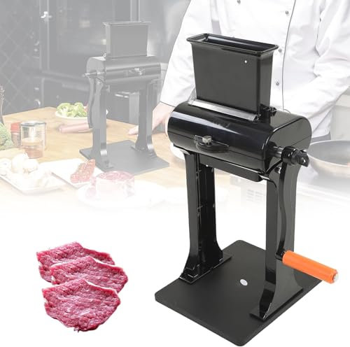 QUTBAG Vertical Manual Meat Tenderizer, Meat Cuber with Stainless Steel Roller Blades, Jerky Slicer, Home Steak Beater, Kitchen Aid Tool, Meat Grinder Accessories for Making Tender Meat