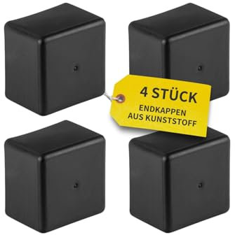 Avoltik 4 Stück Endkappen 40x40 für Solarschienen | Hochwertige Kunststoff Endkappen für Solarprofil 40x40 | wetterbeständig und langlebig | Schutz vor Schmutz und Wasser I Schutzkappen Farbe: schwarz