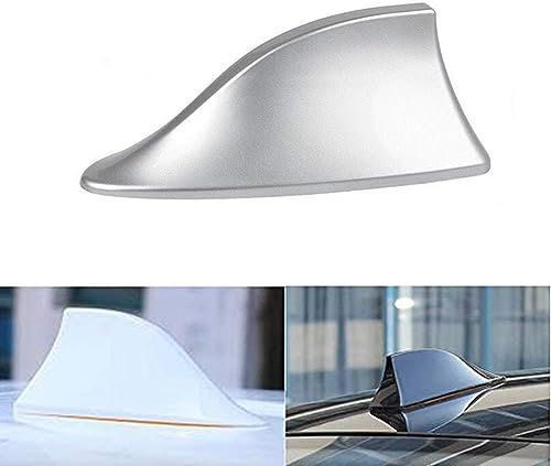 ZcwQfYA Für Opel Grandland X Insignia Shark Fin Car Antenna Car Roof Waterproof and Dustproof with Decoration of Signal Radio Antenna,E/Silver