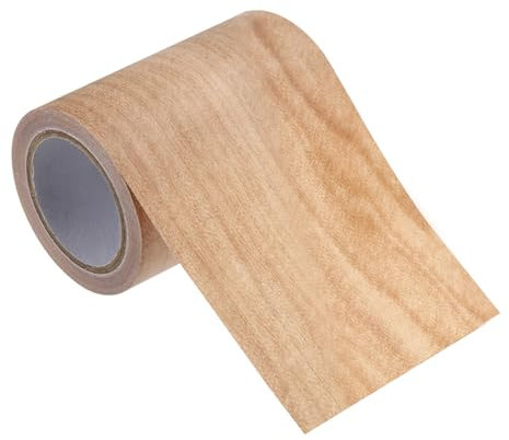 PATIKIL Rotolo Nastro per Riparazioni Effetto Legno 2.2 x15ft, Pellicola Adesiva Legno Finto Realistico Testurizzato per Pavimento, Porta, Tavolo, Armadi, Scrivania, Acero Chiaro