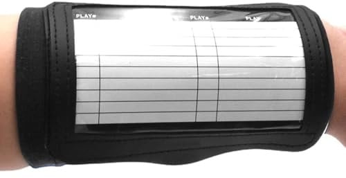 Youth Football Wristbands for Plays, Playbook Wristband for Football, Flag Football Wristband, 4.13 * 6.30in/6.30 * 4.33 * 0.39inchesFor Tackle, Touch, and Flag Football