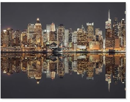 New York Skyline bei Nacht，Puzzles 1000 Teile für Erwachsene, Klassische Puzzle Kinder Puzzle Herausfordernde Und Schwierige Rätsel für Erwachsene Und Jugendliche（38x26cm）-E98