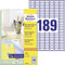 AVERY Zweckform L7658-25 mini Organisationsetiketten (4.750 Aufkleber, 25,4x10mm auf A4, selbstklebende Vielzweck Etiketten, bedruckbar, Klebeetiketten zum Organisieren/Kennzeichnen) 25 Blatt, weiß