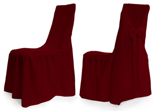 TexDeko Universal Stuhlhussen - Modell Wien - Bordeaux