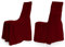 TexDeko Universal Stuhlhussen - Modell Wien - Bordeaux