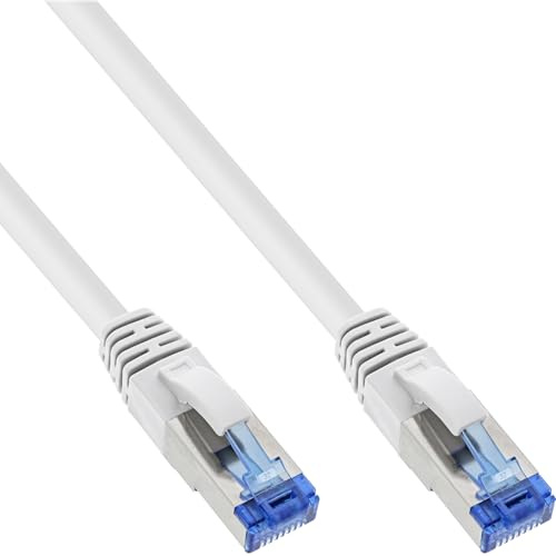 InLine 76805W Patchkabel, S/FTP (PiMf), Cat.6A, 500MHz, halogenfrei, Kupfer, weiß, 5m